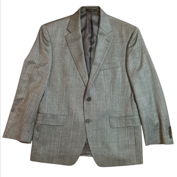 Ralph Lauren Blazer Herringbone Wool & Silk Color: Gray with some Blue Size:40s